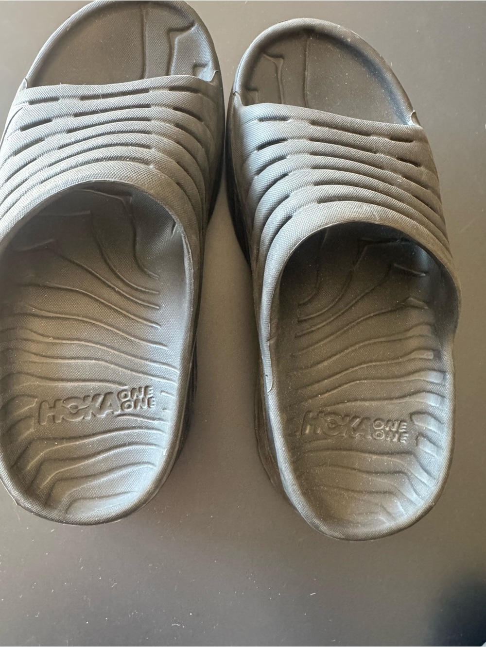 Hoka Women's Black Slip-On Slide Sandals - Picture 2 of 3